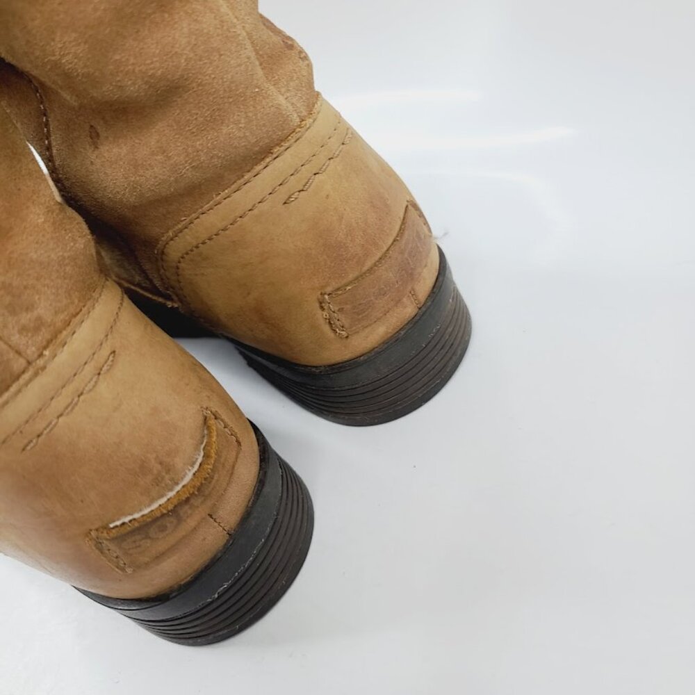 Sorel Women's Tan Emelie Foldover NL3025-224 Leather Side Zip Snow Boot Size 9 - Picture 4 of 7